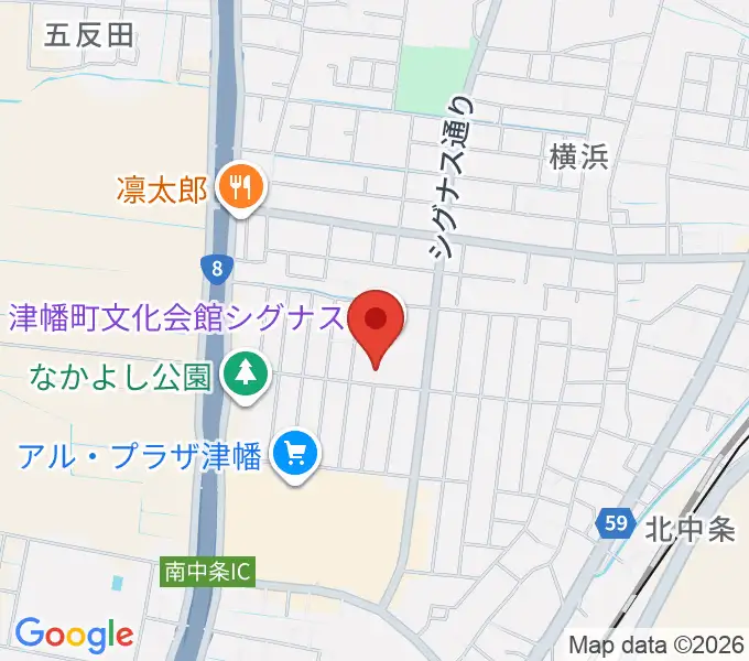 津幡町文化会館 シグナスの地図