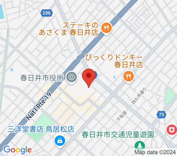 文化フォーラム春日井の地図