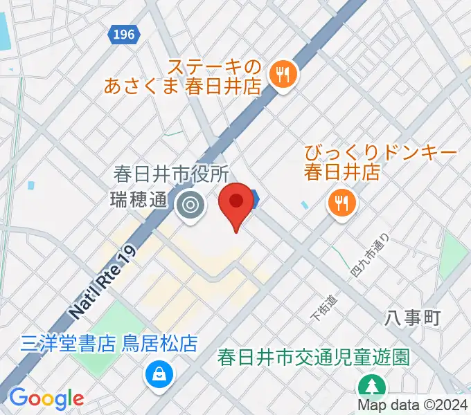 文化フォーラム春日井の地図