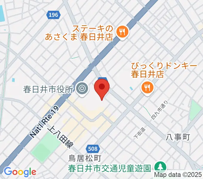 文化フォーラム春日井の地図
