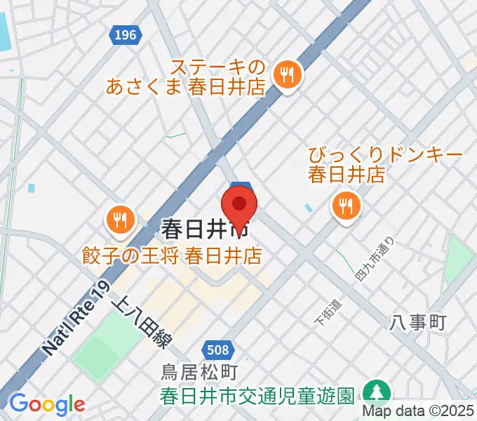 文化フォーラム春日井の地図