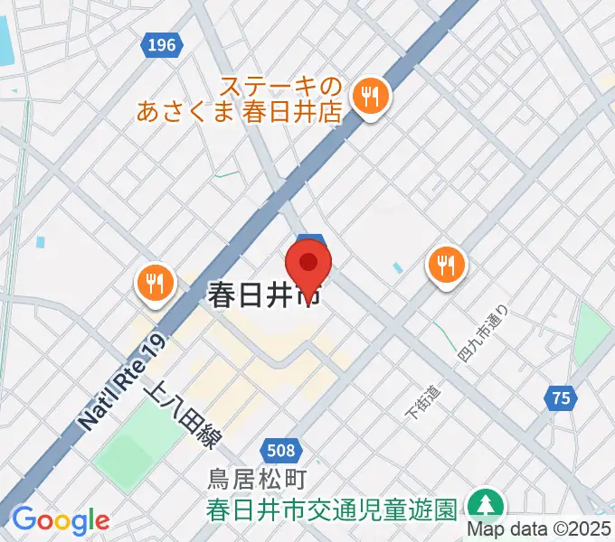 文化フォーラム春日井の地図