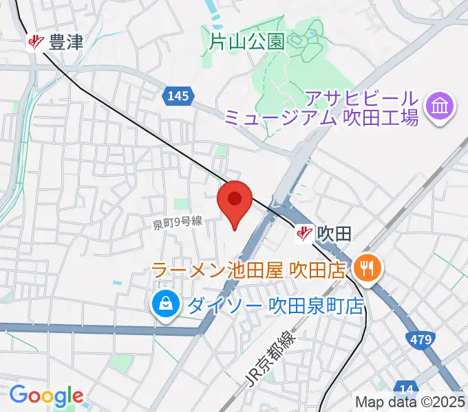 吹田市文化会館メイシアターの地図