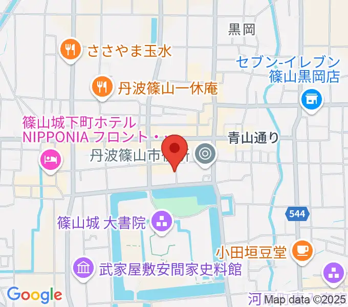 丹波篠山市立田園交響ホールの地図