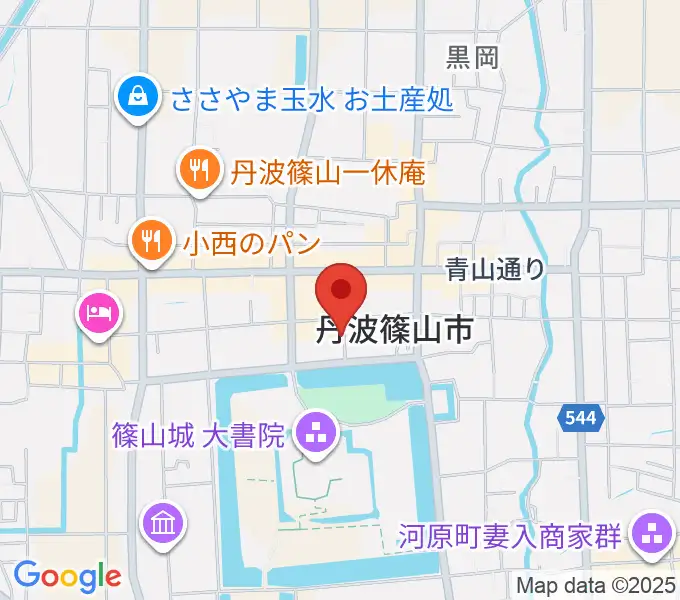 丹波篠山市立田園交響ホールの地図