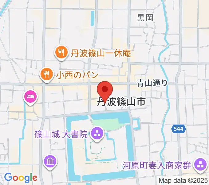 丹波篠山市立田園交響ホールの地図