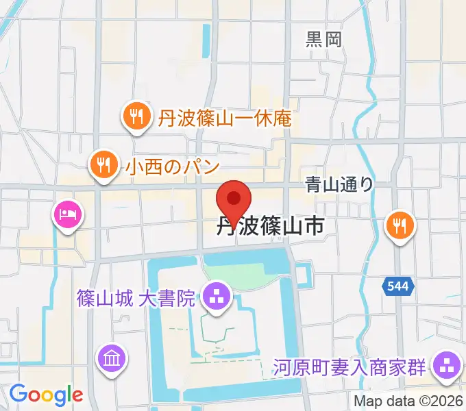 丹波篠山市立田園交響ホールの地図