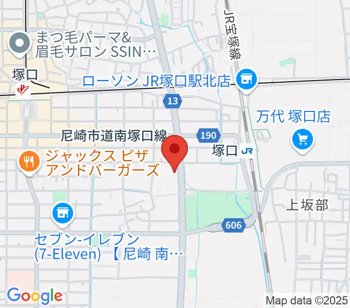 尼崎ピッコロシアターの地図