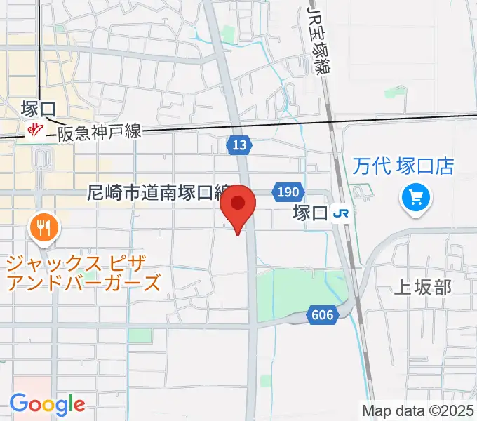 尼崎ピッコロシアターの地図