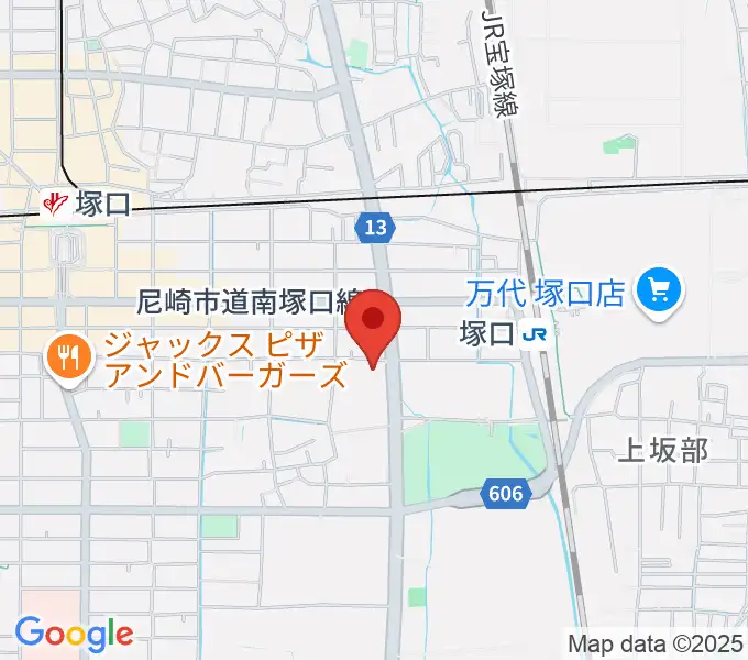 尼崎ピッコロシアターの地図