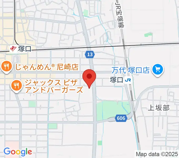 尼崎ピッコロシアターの地図