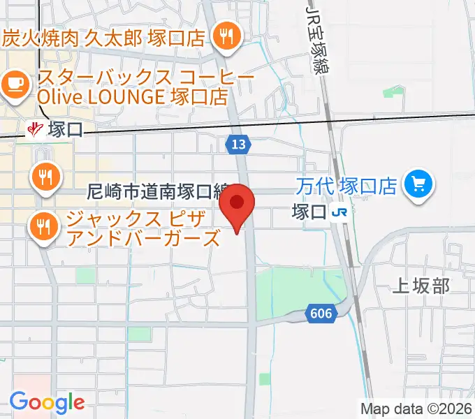 尼崎ピッコロシアターの地図