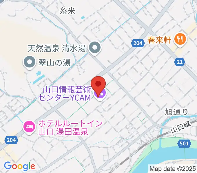 山口情報芸術センターYCAMの地図
