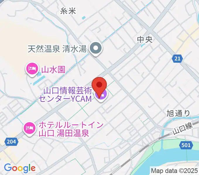 山口情報芸術センターYCAMの地図
