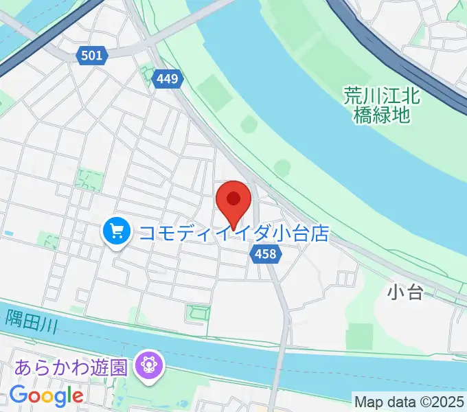 東音楽器足立センターの地図