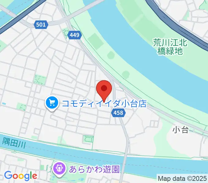 東音楽器足立センターの地図