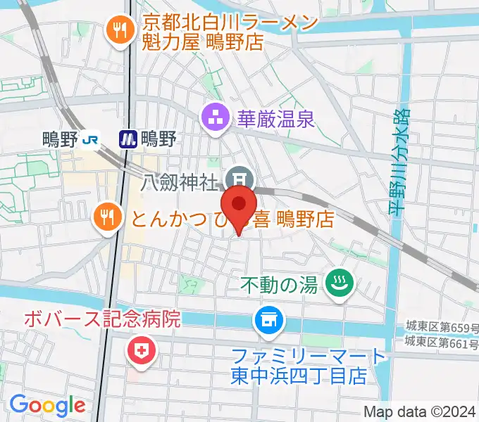 大阪市城東区のピアノ教室クラヴィーアの地図