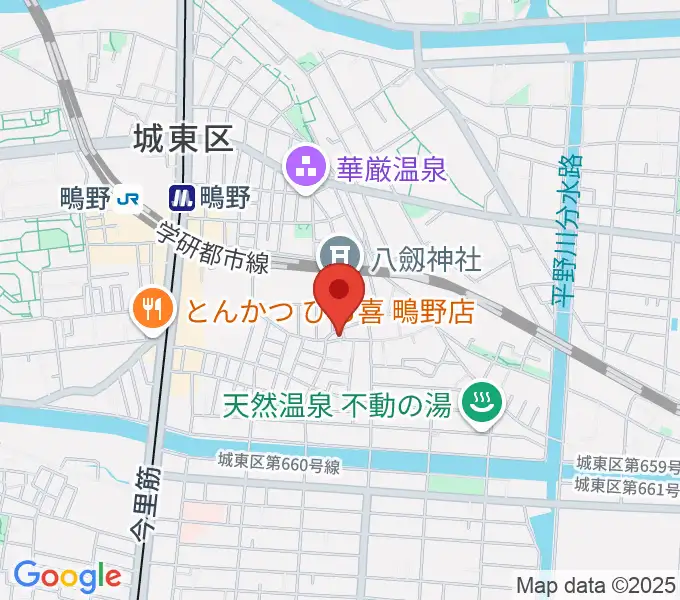 大阪市城東区のピアノ教室クラヴィーアの地図