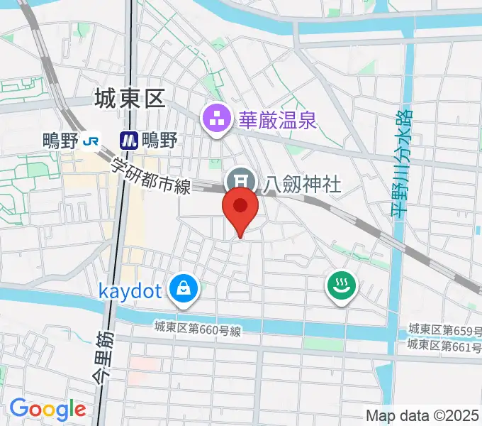 大阪市城東区のピアノ教室クラヴィーアの地図