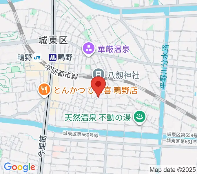 大阪市城東区のピアノ教室クラヴィーアの地図