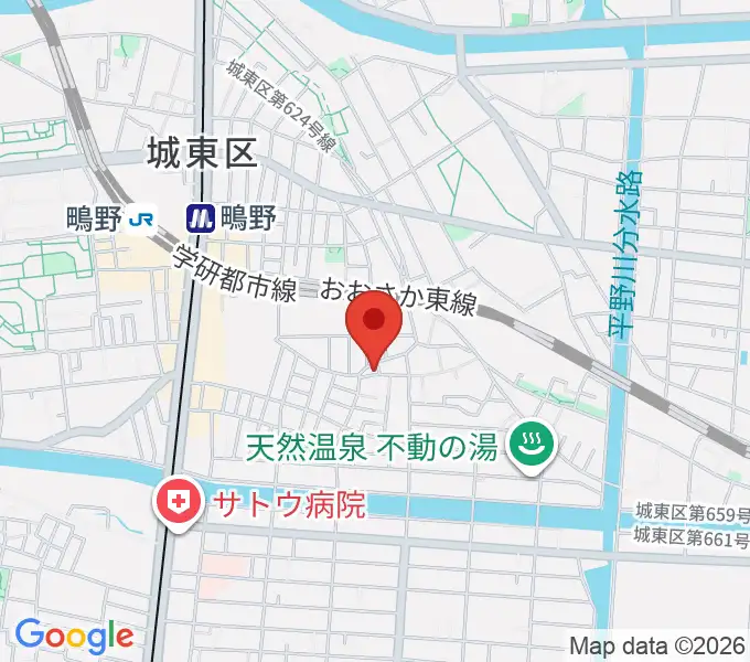 大阪市城東区のピアノ教室クラヴィーアの地図