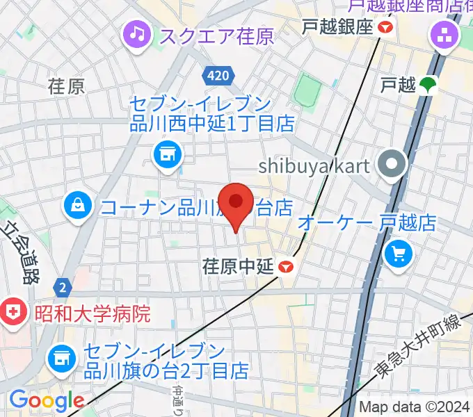 ユリクラシカルミュージックスタジオの地図