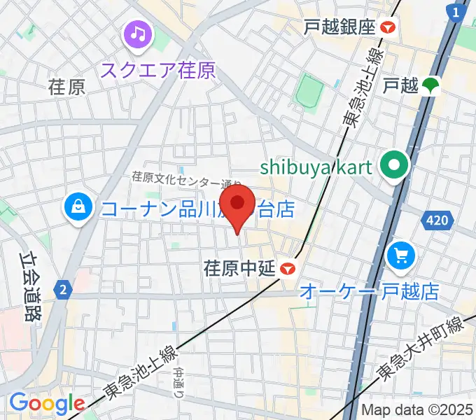 ユリクラシカルミュージックスタジオの地図