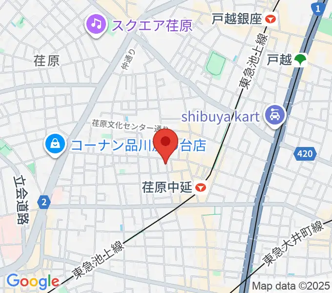 ユリクラシカルミュージックスタジオの地図