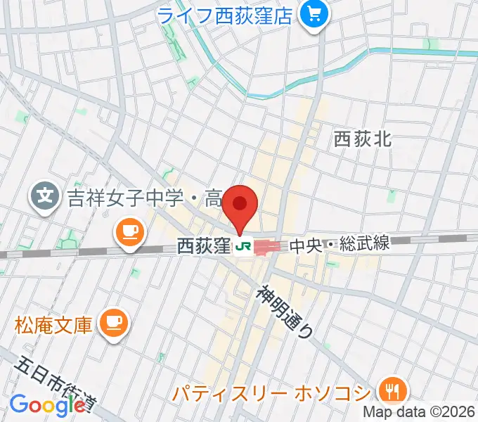 西荻窪ココパームの地図