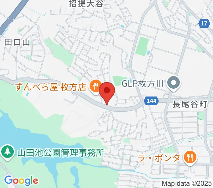 田口山音楽教室の地図