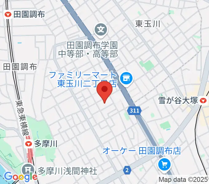 田口昭子ピアノ教室 田園調布教室の地図