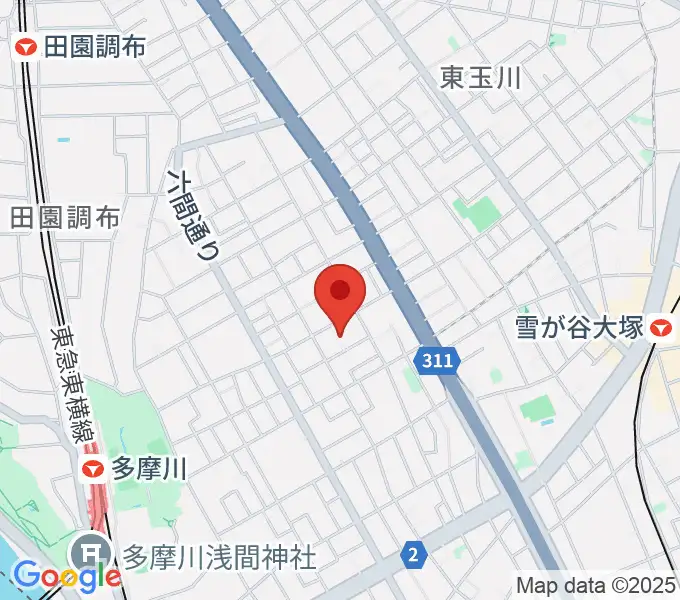 田口昭子ピアノ教室 田園調布教室の地図