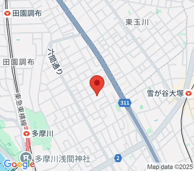 田口昭子ピアノ教室 田園調布教室の地図