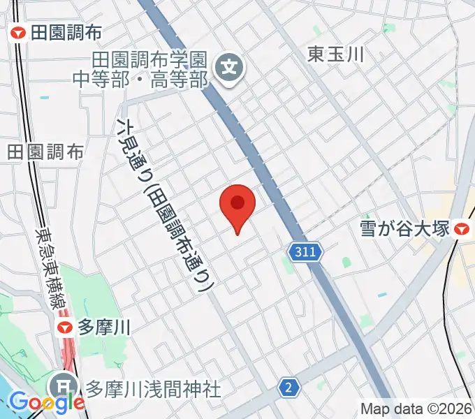 田口昭子ピアノ教室 田園調布教室の地図