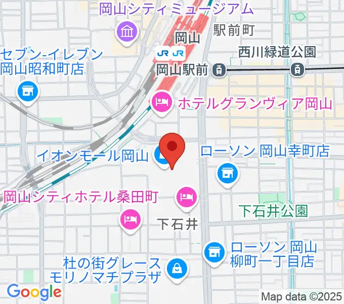 島村楽器 イオンモール岡山店 の地図