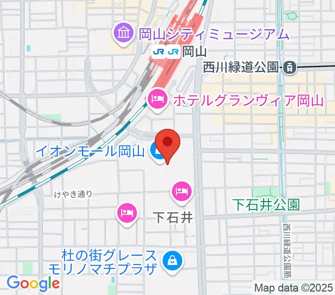 島村楽器 イオンモール岡山店 の地図