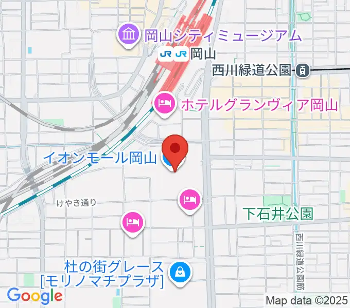 島村楽器 イオンモール岡山店 の地図