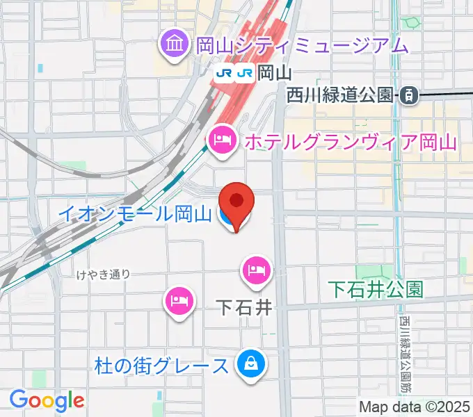 島村楽器 イオンモール岡山店 の地図