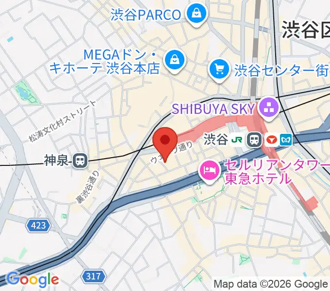 ノナカ・パーカッションギャラリーの地図