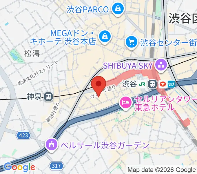 ノナカ・ミュージックハウスの地図