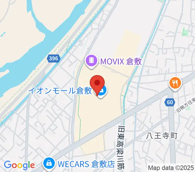 島村楽器 イオンモール倉敷店 の地図