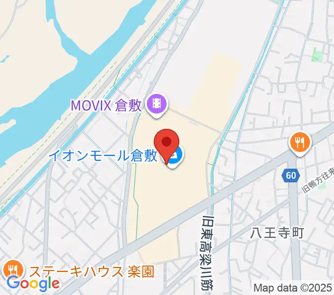 島村楽器 イオンモール倉敷店 の地図