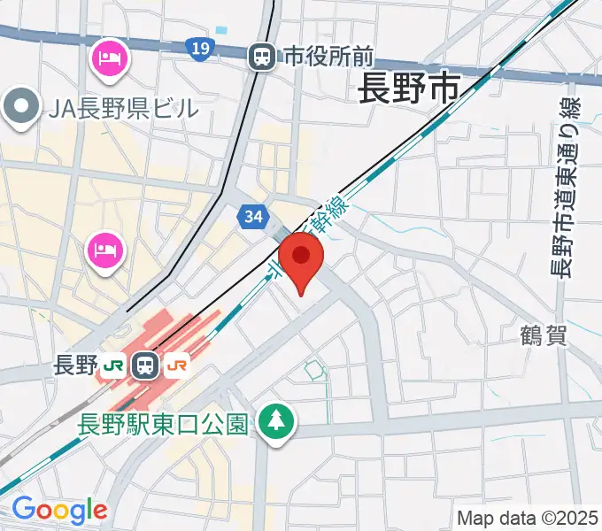 メルパルク長野メルパルクホールの地図