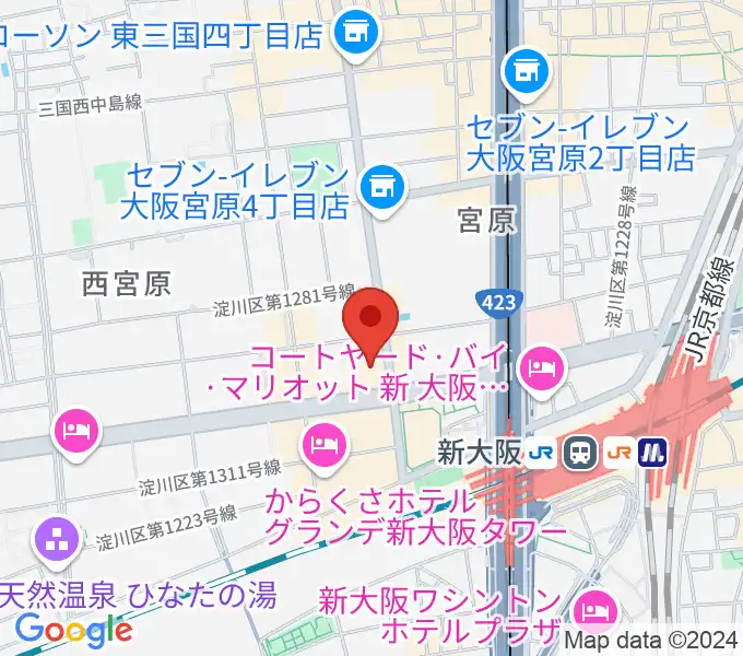 メルパルク大阪ホールの地図