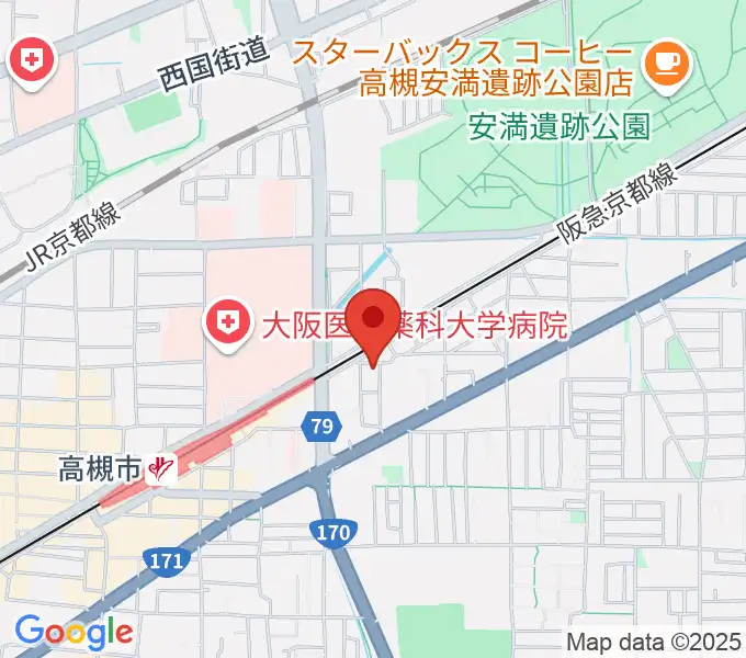 マリ音楽教室高槻の地図
