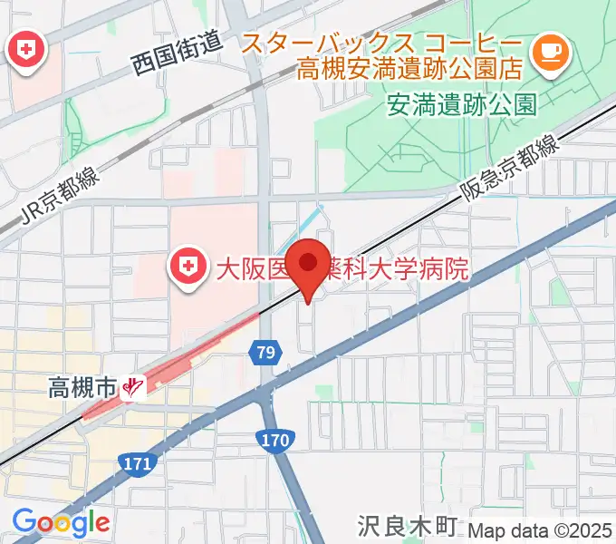マリ音楽教室高槻の地図