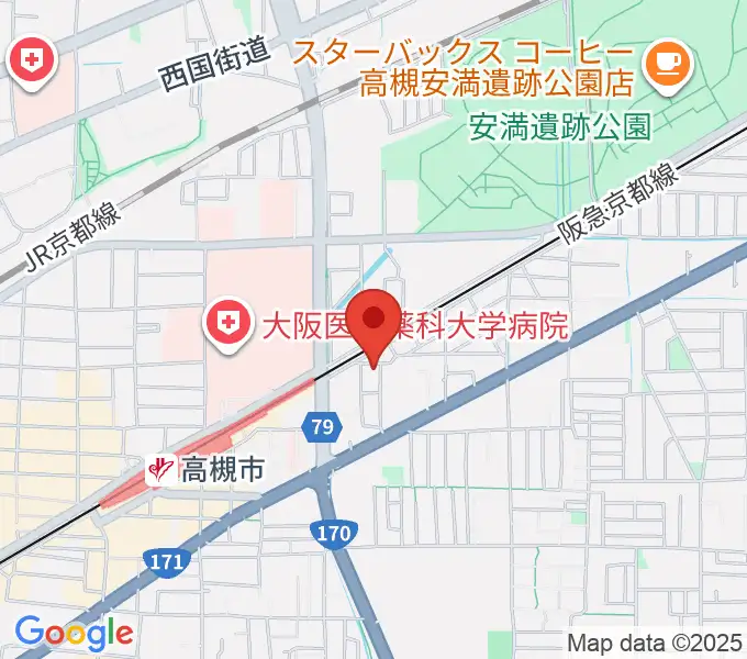 マリ音楽教室高槻の地図