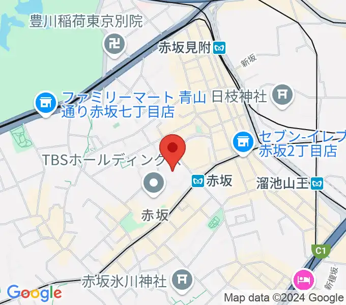 TBS赤坂ACTシアターの地図