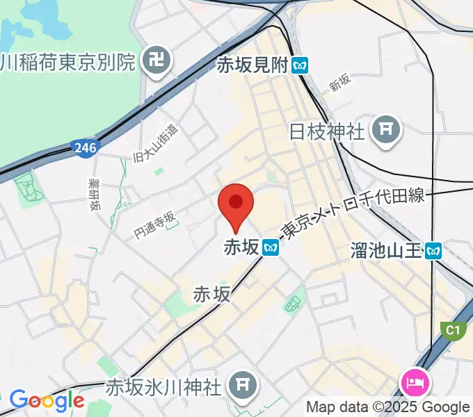 TBS赤坂ACTシアターの地図
