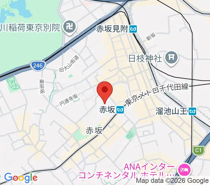 TBS赤坂ACTシアターの地図
